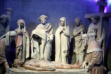  Aziz Nicholas Katedrali. St. Sepulchre Kilisesi. İsa 'nın defni. Fribourg. İsviçre. 