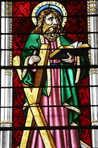 圣皮埃尔大教堂缝隙玻璃窗 圣安德鲁日内瓦 — 图库照片