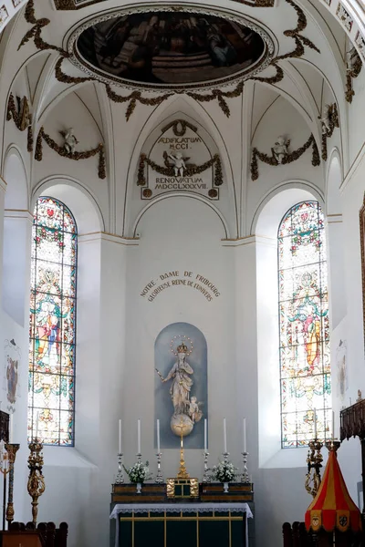 Παναγία Μου Βασιλική Notre Dame Fribourg Φρίμπουργκ Ελβετία — Φωτογραφία Αρχείου