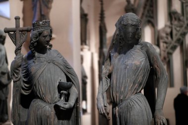 Oeuvre Notre-Dame Müzesi. Kilise ve Sinagog. 13. yüzyıl. Strasbourg 'da. Fransa.