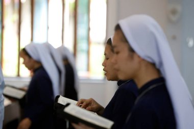  Bien Hoa 'daki Dominik halkı. Catholc kardeşler hizmetinizde. Vietnam.