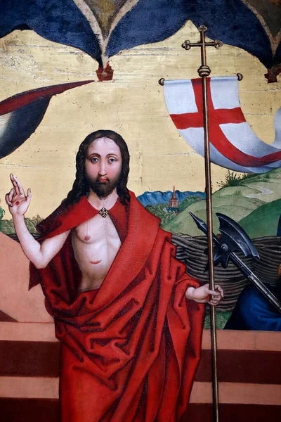 Unterinden Múzeum Jézus Feltámadása Olaj Falemezen Martin Schongauer Vagyok Század — Stock Fotó