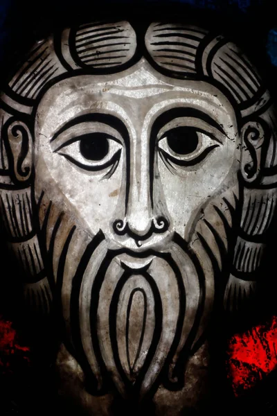 Musée Oeuvre Notre Dame Vitrail Roman Tête Christ Wissembourg Xie — Photo