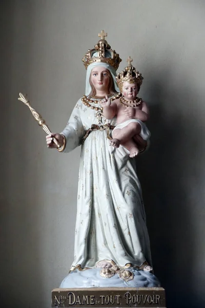 Cere Chapel Estátua Virgem Criança Valgrisenche Itália — Fotografia de Stock