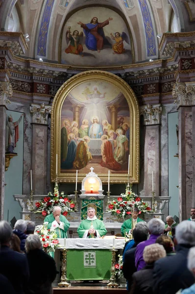 Igreja Saint Grat Massa Católica Valgrisenche Itália — Fotografia de Stock