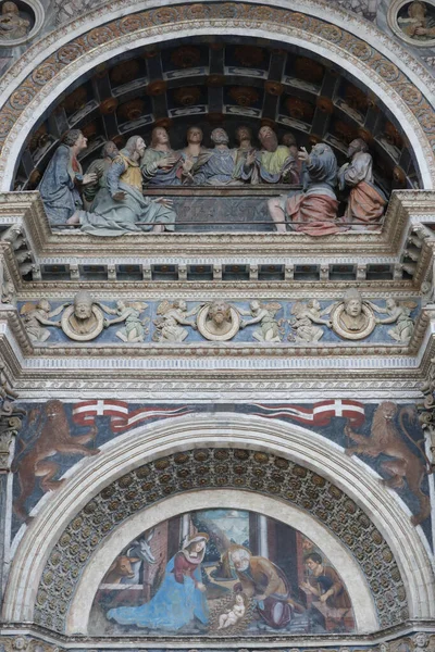 Cathedral Assumption Mary Saint John Baptist Engelsk Aosta Italia – stockfoto