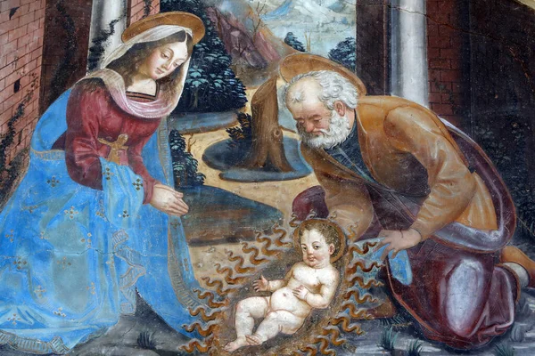 Katedraali Neitsyt Marian Johannes Kastajan Kristuksen Syntymästä Aosta Italia — kuvapankkivalokuva