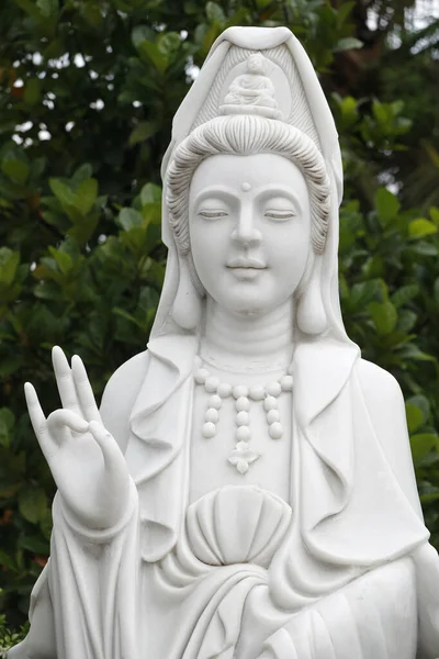 Quan Bodhisattva Compassion Marble Statue Chi Minh City Vietnam — Stock Photo, Image
