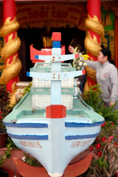 Buddhistischer Tempel Dinh Cau Die Meeresgöttin Des Tempels Thien Hau — Stockfoto