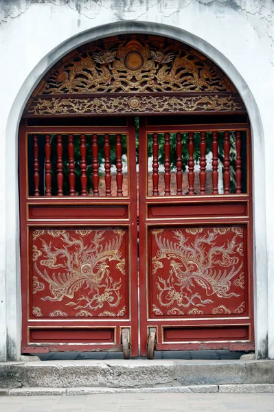 Temple Literature Confucian Temple Which Formerly Center Learning Hanoi Entrance — Stock Photo, Image