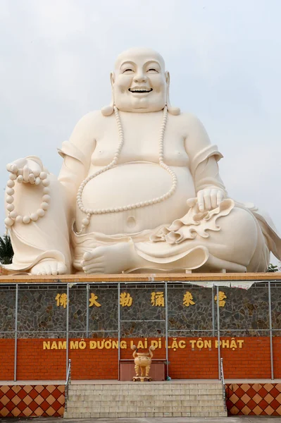 Vinh Trang Buddhistický Chrám Socha Velkého Šťastného Buddhy Můj Tho — Stock fotografie