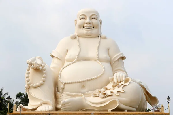 Vinh Trang Buddhistischer Tempel Big Happy Buddha Statue Mein Tho — Stockfoto