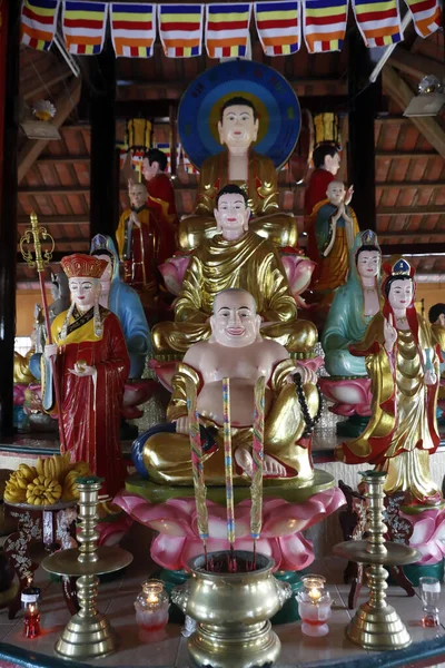 Pagode Bouddhiste Thien Hoa Statues Bouddha Cai Viêt Nam — Photo