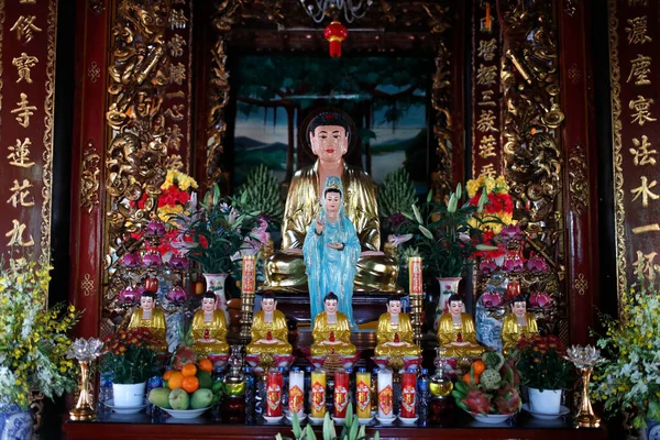 Pagode Bouddhiste Phuoc Thanh Bouddha Sakyamuni Bodhisattva Quan Compassion Déesse — Photo