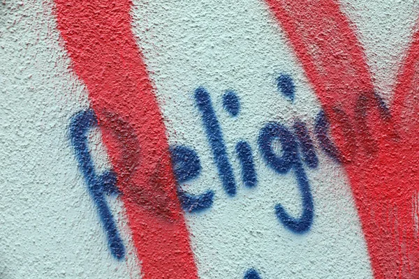 Graffiti Ścianie Religia Bazylea Szwajcaria — Zdjęcie stockowe