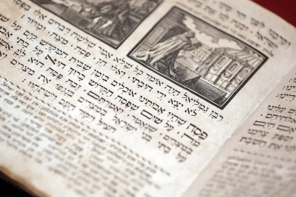 Museo Judío Suiza Basilea Hagadá Texto Judío Que Establece Orden — Foto de Stock