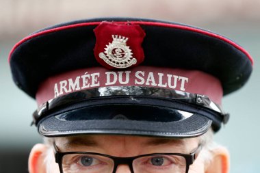 Fransa Kurtuluş Ordusu bandosu. Strasbourg 'da. Fransa.