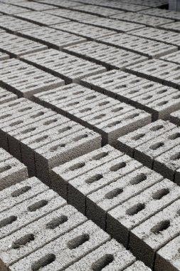 Fabrikada beton bloklar. Bac Son. Vietnam.