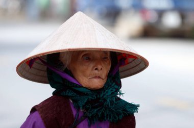 Yaşlı Vietnamlı kadın. Portre. Bac Son. Vietnam.