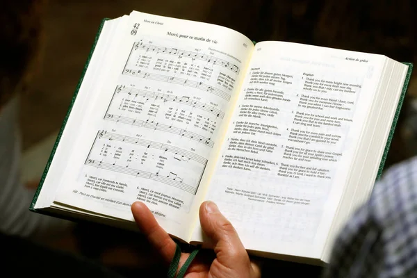 Servizio Protestante Alleluia Christian Lode Adorazione Songbook Classi Francia — Foto Stock