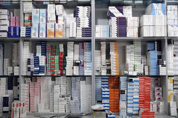 Аптека Больницы Лекарства Полках Мин Сити Вьетнам — стоковое фото
