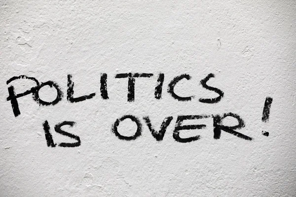 墙上的涂鸦 政治结束了 巴塞尔 — 图库照片