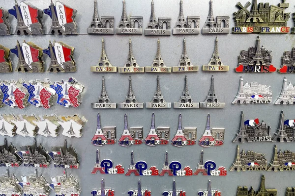 Obchod Suvenýry Paříži Eiffelovka Paříž Francie — Stock fotografie