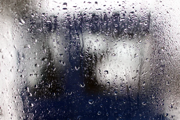 Agua Las Gotas Lluvia Ventana Saint Gervais Francia — Foto de Stock