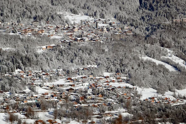 French Alps Plateau Assy Winter — Stock Photo, Image