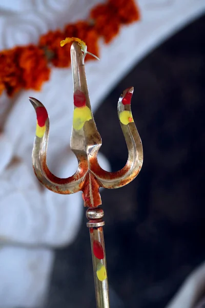 Tridente Sagrado Arma Del Dios Hindú Shiva —  Fotos de Stock