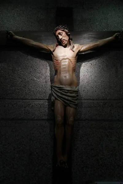 Monastère Visitation Crucifix Jésus Sur Croix Xve Siècle Marclaz France — Photo