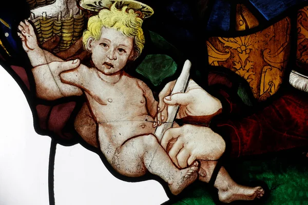 Royal Monastery Brou Museum Stained Glass Window Circumcision Christ Century — Stock Fotó