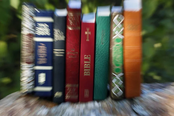 Drie Monotheïstische Religies Christendom Islam Jodendom Thorah Koran Bijbel Interreligieuze — Stockfoto