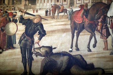 The Scuola di San Giorgio degli Schiavoni.  The triumph of Saint George.  Venice. Italy. 
