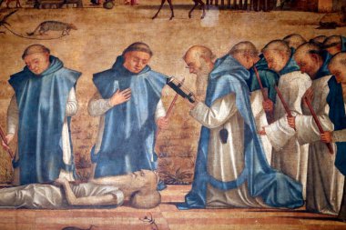 Scuola di San Giorgio degli Schiavoni. Aziz Jerome 'un ölümü. Venedik. İtalya. 