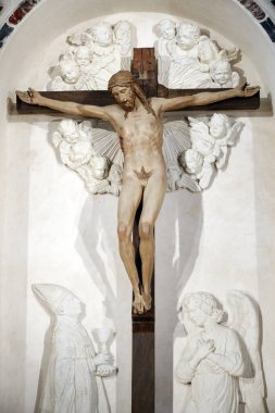 Santa Maria dei Servi Kilisesi. Donatello 'dan Mucizevi Haç. Padua. İtalya. 