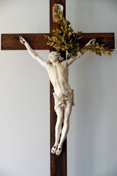 Monastère Visitation Crucifix Jésus Sur Croix Ivoire — Photo