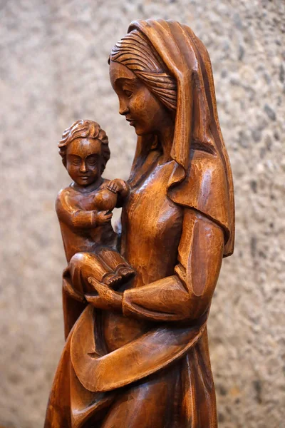 Visitation Monastery Virgin Mary Infant Jesus Statue Marclaz France — Stock Fotó