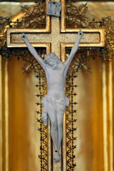 Crucifix Jesus Cross Les Contamines France — Stockfoto