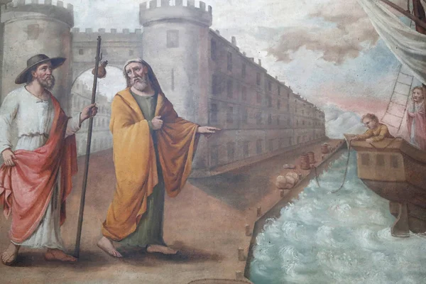 Saint-Jacques Kilisesi. Aziz Büyük James. Sallanch 'lar. Fransa.