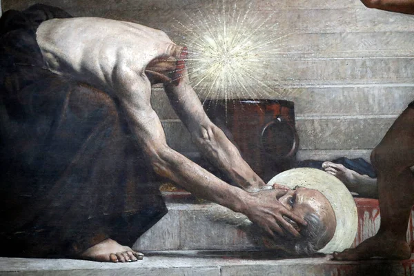 Pantheon, birçok ünlü Fransız 'ın gömüldüğü yerdir. Paris 'li Aziz Denis, inancı için başı kesilerek şehit edildi. J Bonnat 'ın tablosu. Paris mi? Fransa. 