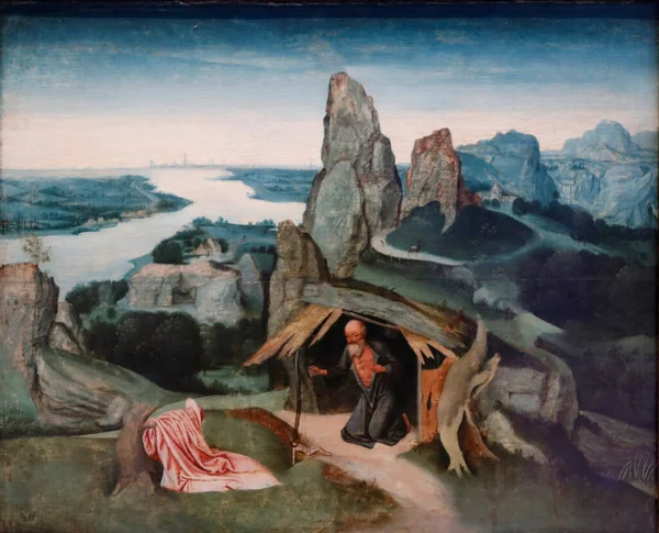 Museum Für Kunst Und Geschichte Der Heilige Hieronymus Dans Paysage — Stockfoto