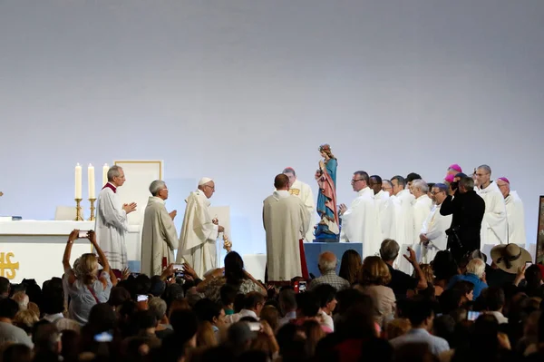 Pape François Célèbre Messe Palais Des Congrès Palexpo Genève Juin — Photo