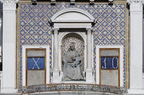 Clock Tower Zodiac Signs Saint Mark Square Clock Created 1499 — Stok fotoğraf