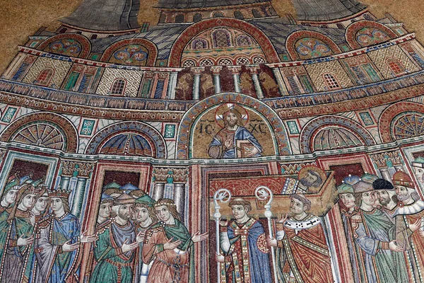 Basilica San Marco Mosaic Reception Marks Body San Marco Century — Stock Photo, Image