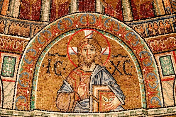 Базиліка Сан Марко Мозаїка Про Прийом Тіла Святого Марка Сан — стокове фото