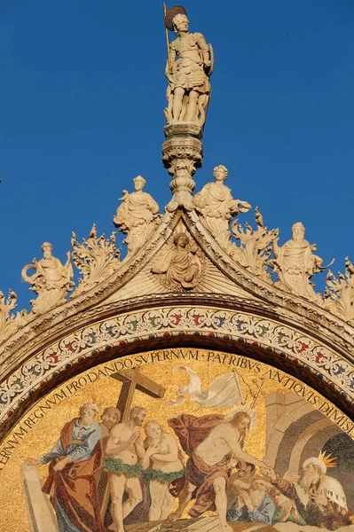 San Marco Bazilikası Adem Havva Ile Nın Dirilişi Mozaik Venedik — Stok fotoğraf