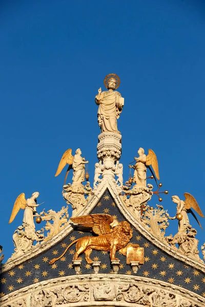 Basilica San Marco Mark Angels Winged Lion Symbol Venice Saint — Stock Fotó
