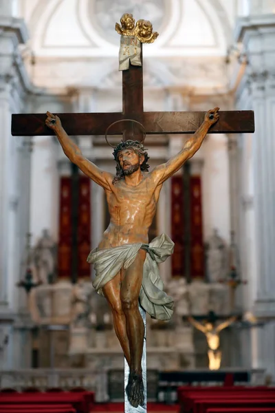Santa Maria Della Visitazione Catholic Church Crucifix Jesus Cross Venice —  Fotos de Stock