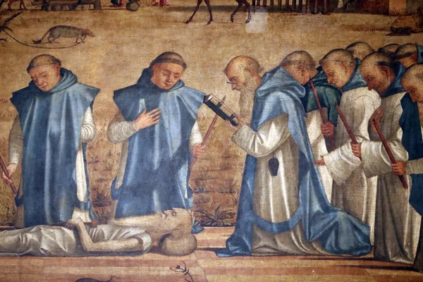 Scuola di San Giorgio degli Schiavoni. Aziz Jerome 'un ölümü. Venedik. İtalya. 